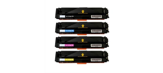 Complete set of 4 Canon 054H (BK/Y/M/C) Compatible High Yield Laser Cartridges